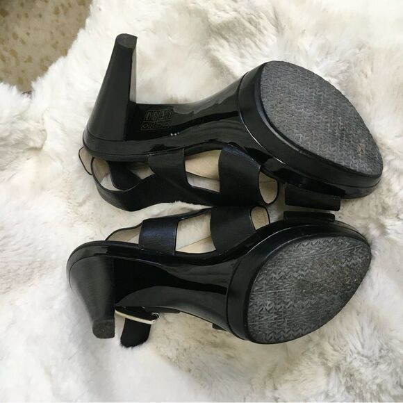 MICHAEL Michael Kors Women’s Carla Platform Leather Sandal Heels Sling Back 10 - Picture 6 of 12